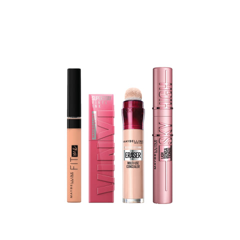 20 % OFF Sky High + Fit Me Concealer + Instant Age Rewind + Vinyl Ink Lipstick