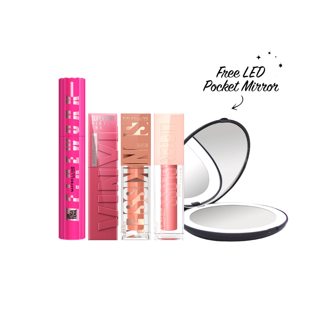 25% OFF Lifter Gloss + Vinyl Ink Lipstick + sunkisser blush + firework mascara + led pocket mirror