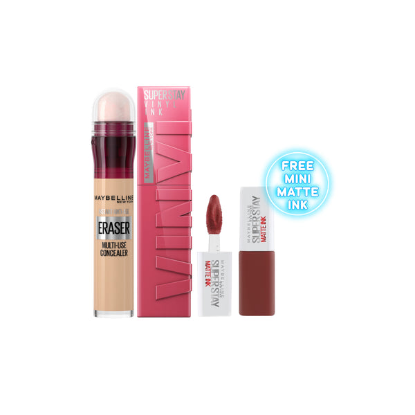 30% OFF Vinyl Ink Lipstick +  Instant Age Rewind Concealer + Get free mini matte ink