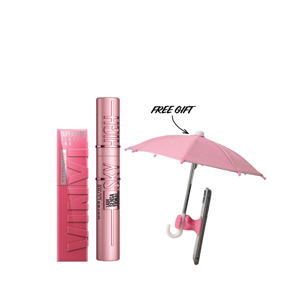 20% OFF  Vinyl Ink Lipstick + Lash Sensational Sky High Mascara + Free Phone Unbrella