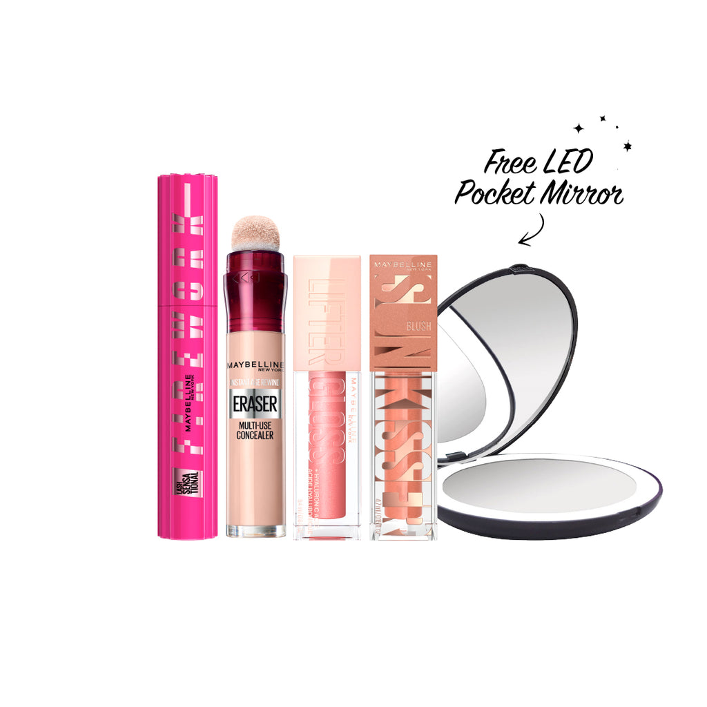 25% OFF Instant Age Rewind Concealer + Lifter Gloss +Sunkisser blush + firework + led pocket mirror
