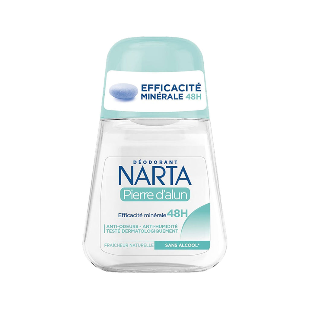 Narta - Alum Stone - Roll-On Deodorant - 48H Natural Mineral Protection - For Women - 50ml