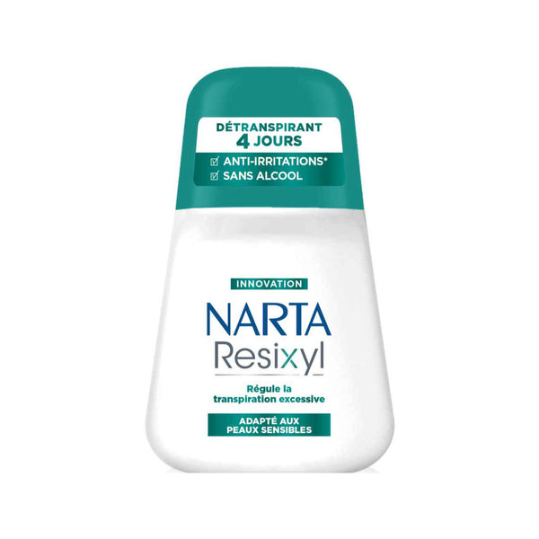 Narta - Resixyl - Roll On Deodorant for Sensitive Skin & Excessive Sweating - 48H Anti-Perspirant Protection - For Women - 50ml
