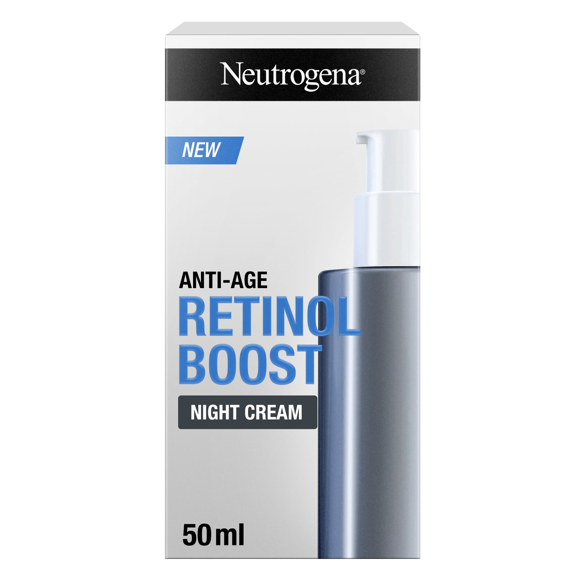 Neutrogena Retinol Boost Night Cream, Fights visible signs of ageing and reduces the appearance of wrinkles, dryness, and age spots, 50ml