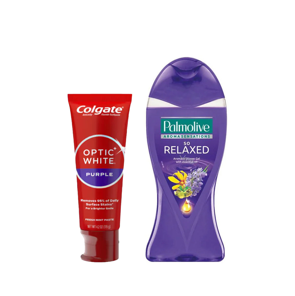 30% OFF Colgate Optic white purple + Palmolive Shower gel Relaxed