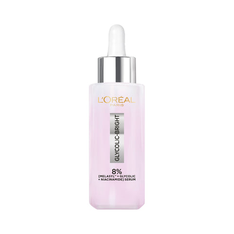 L’Oréal Paris Glycolic Bright Serum with 8% [Melasyl ™ + Glycolic Acid + Niacinamide] face serum for Dark Spots & Brightening 30ml