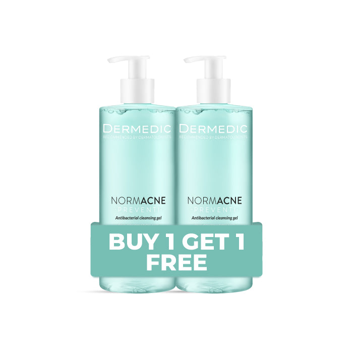 Buy 1 Get 1 Free Dermedic Normacne Antibacterial Cleansing Gel 500ml