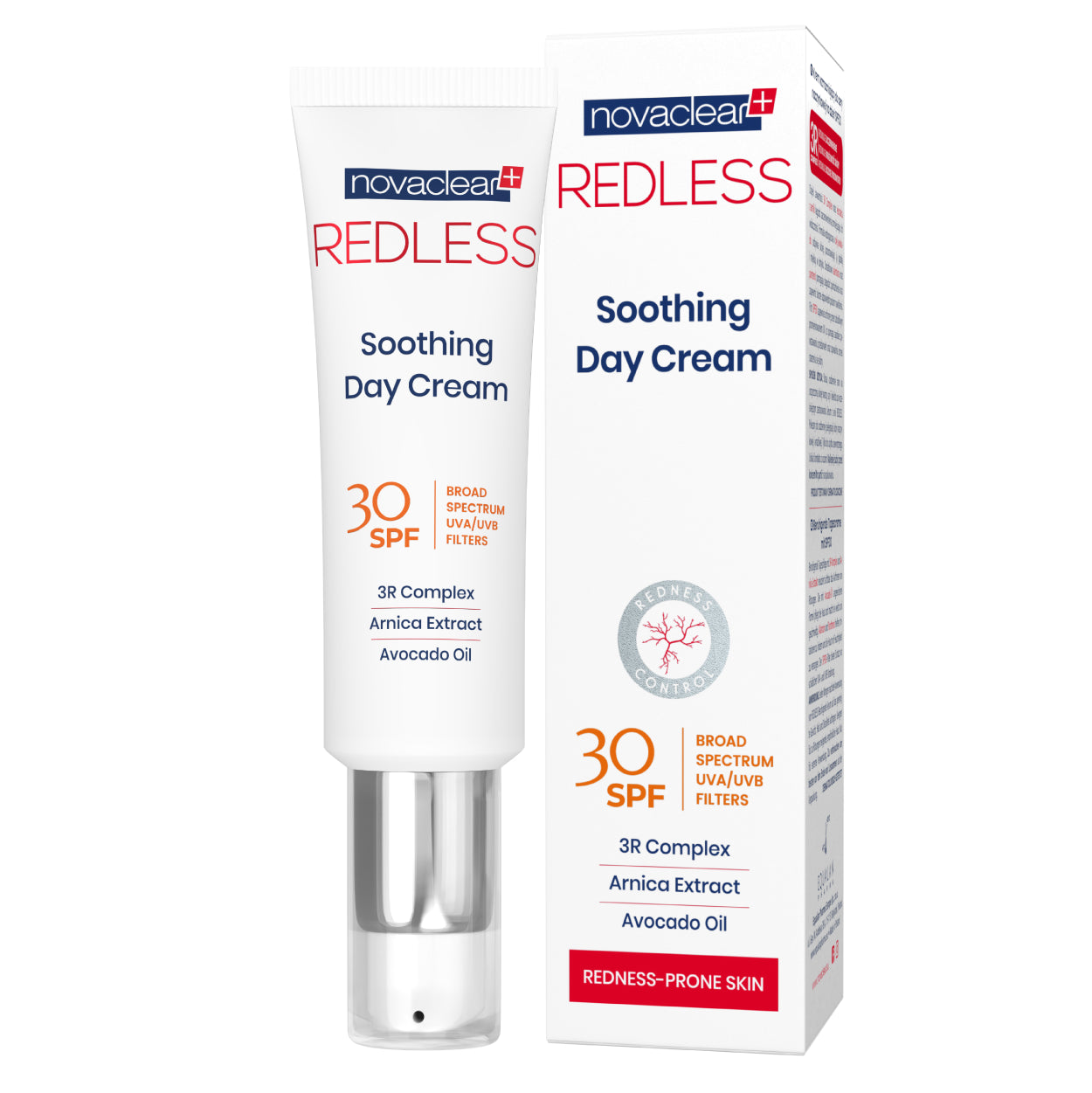 NOVACLEAR  REDLESS SOOTHING DAY CREAM SPF 30