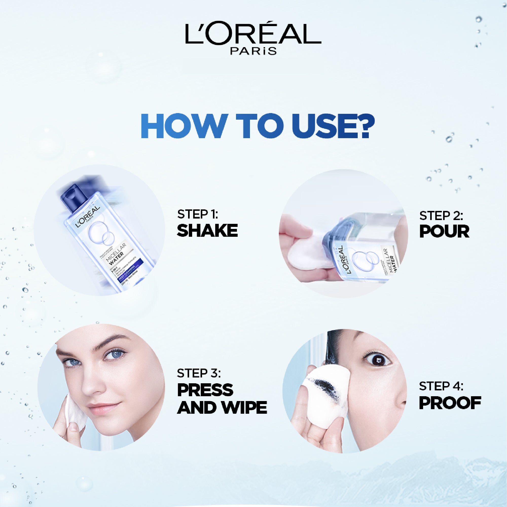 L'Oréal Paris, 3-in-1 Bi-Phase Micellar Water, Deeply Cleanse, Remove Water Proof Makeup and Soothe, for All Skin Types and Sensitive Skin, 400ml