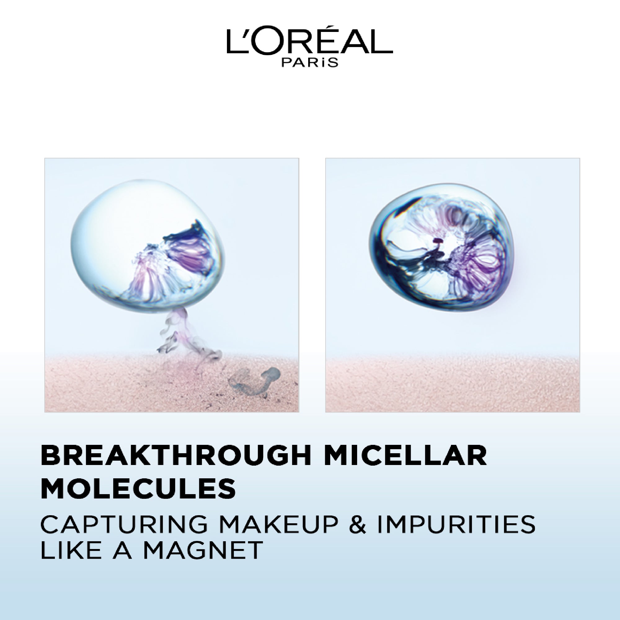 L'Oréal Paris 3-in-1 Refreshing Micellar Water, deep cleansing moisturize micellar for dry to normal skin 400ML
