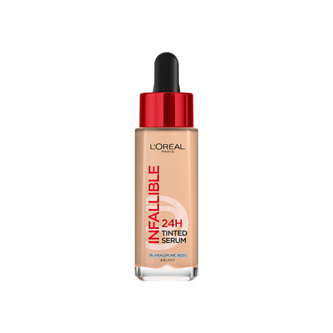L’Oréal Paris Infallible 24H Tinted Serum with 1% Hyaluronic Acid for Radiant Hydrated Skin, Light to Medium Coverage, 30ml
