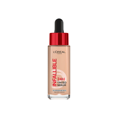 L’Oréal Paris Infallible 24H Tinted Serum with 1% Hyaluronic Acid for Radiant Hydrated Skin, Light to Medium Coverage, 30ml