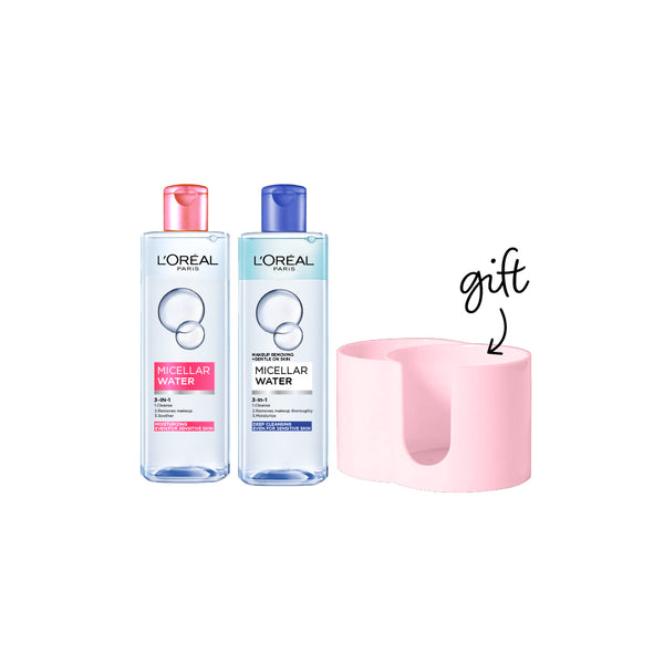 Buy any 2 Micellar water get  Pink Cotton Holder
