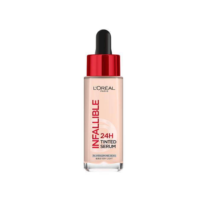 L’Oréal Paris Infallible 24H Tinted Serum with 1% Hyaluronic Acid for Radiant Hydrated Skin, Light to Medium Coverage, 30ml