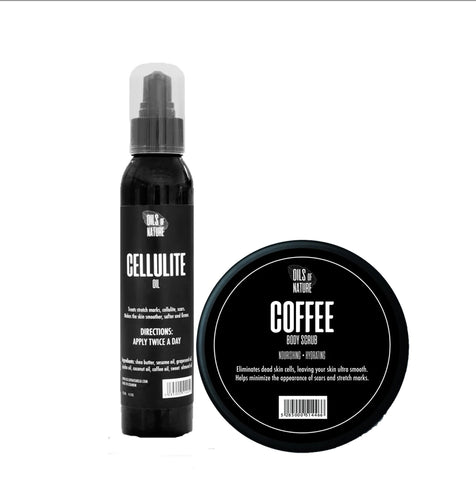 10% OFF Cellulite Oil 125 ml + Coffee Scrub 250 g