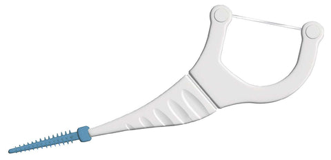 CLEO-DENT 2in1 FLOSS PICK + INTERDENTAL BRUSH - 30/PACK