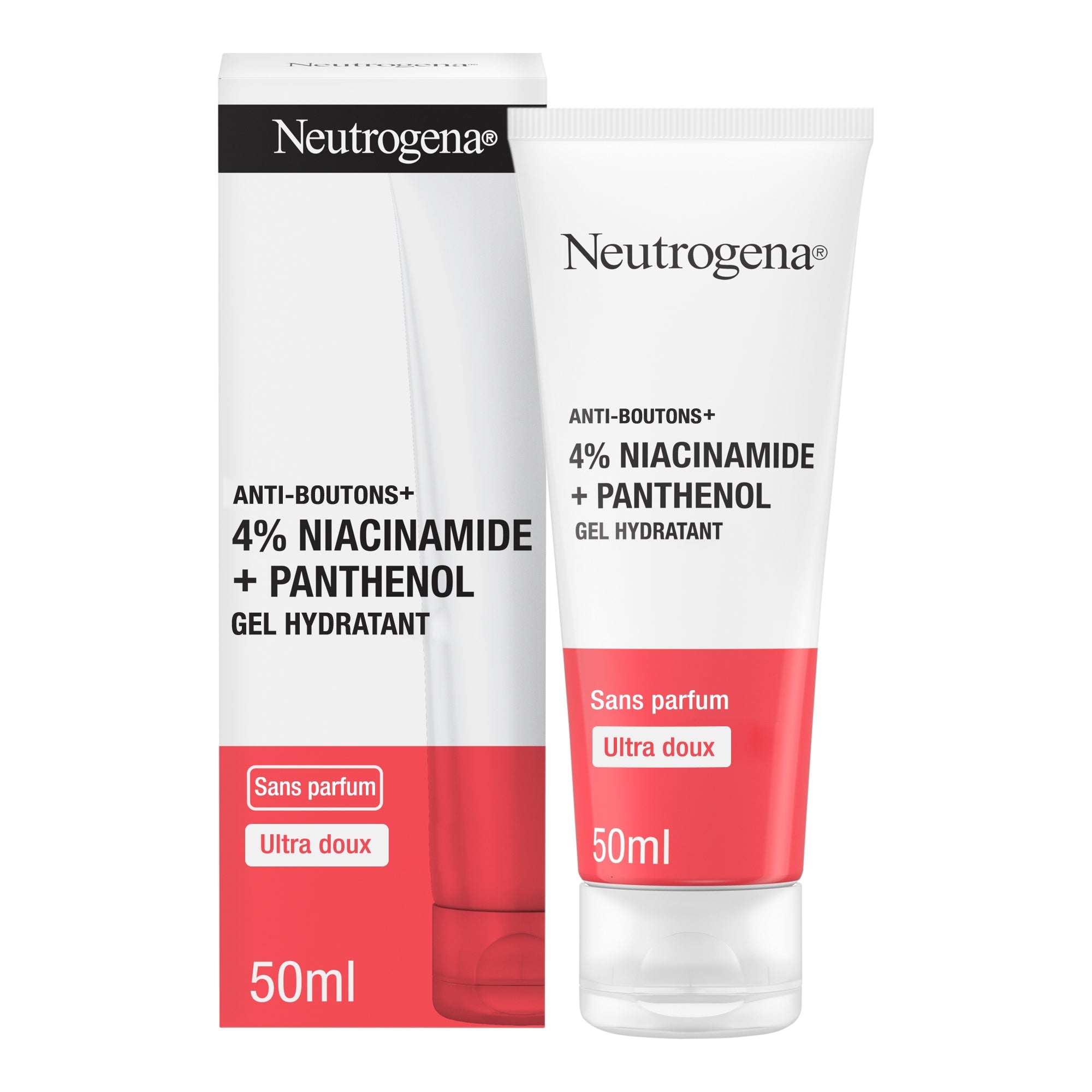 Neutrogena Spot Control+ Gel Hydrator, with 4% Niacinamide + Panthenol, provides immediate hydration to fortify and protect skin barrier, 50ml