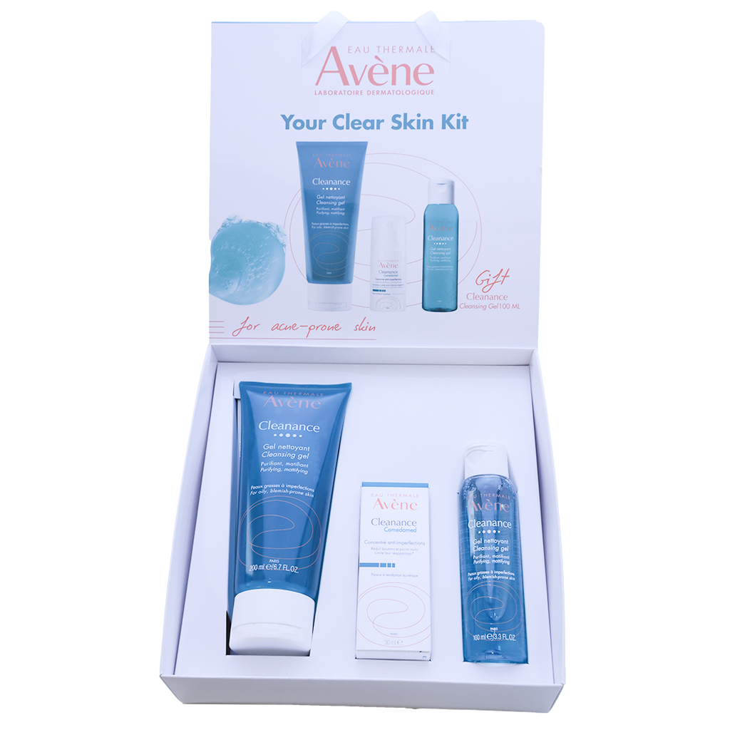 Clear Skin Kit : AVENE CLEANANCE GEL 200ML + COMEDOMED 30ML +  CLEANANCE GEL 100ML GIFT