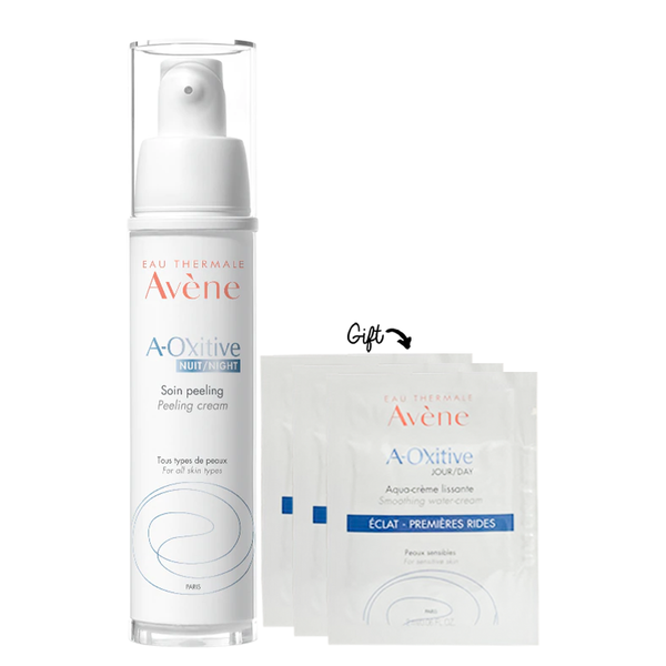A-oxitive Night Peeling Cream 30ml+ 3X  Avene A-oxitive Day Sachets