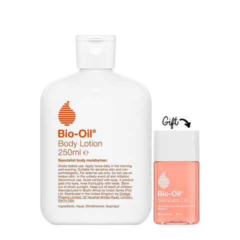 BIO-OIL Body Lotion 250ml + BIO-OIL Skin Care Oil GIFT