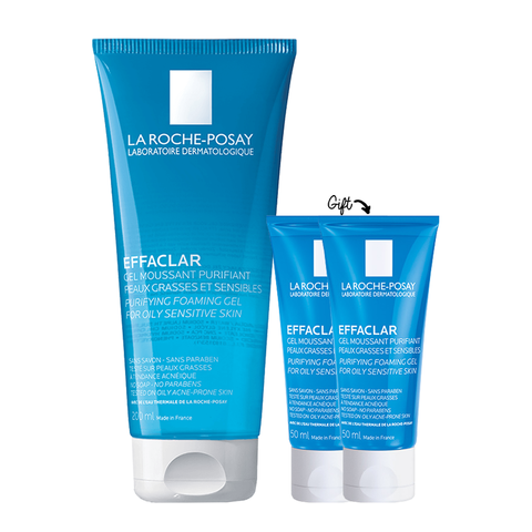 La Roche-Posay Effaclar Gel Cleanser + Effaclar Gel 50ml x2 (Gift)