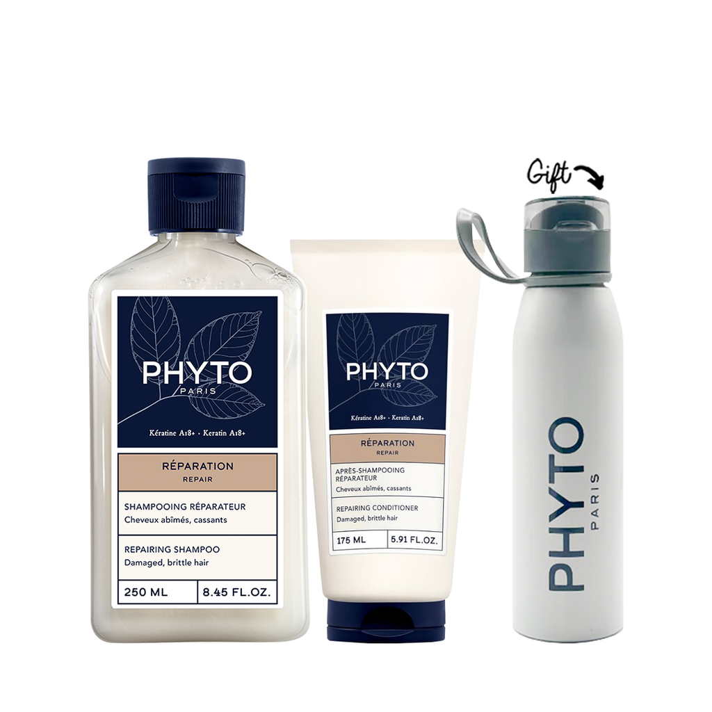 Buy Phyto Repair Shampoo 250 mL+  Radiance Enhancer Conditioner 175 mL + Water Bottle GIFT