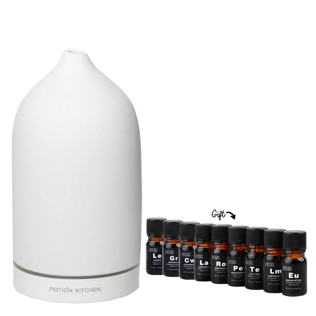 15% OFF NEW Aura Essential Oil Aroma Diffuser + COMPLETE SET of 9 essential oils