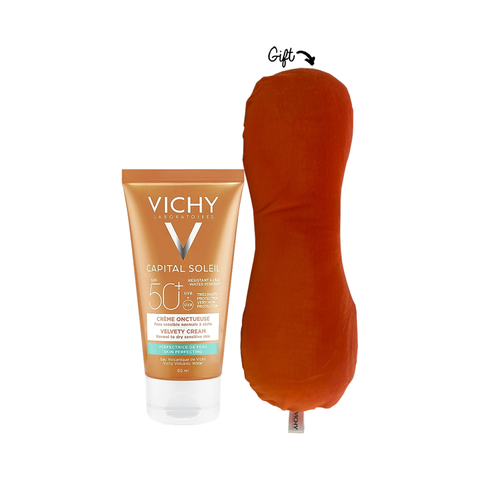Capital Soleil Velvety Cream SPF50+ Skin Perfecting Action + Beach Pillow GIFT