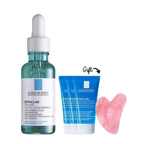 Effaclar Serum 30ML + Effaclar Gel 15mL &  Gua Sha GIFTS