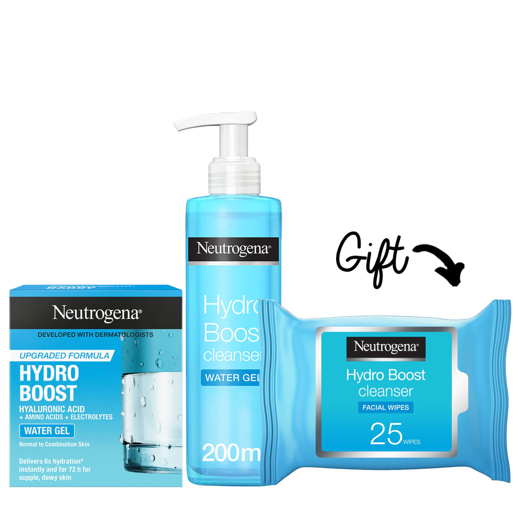 Buy 1 Hydro Boost  Gel Clean + 1 Hydro Boost  Water Gel and get 1 Hydro Boost  Wipes for free