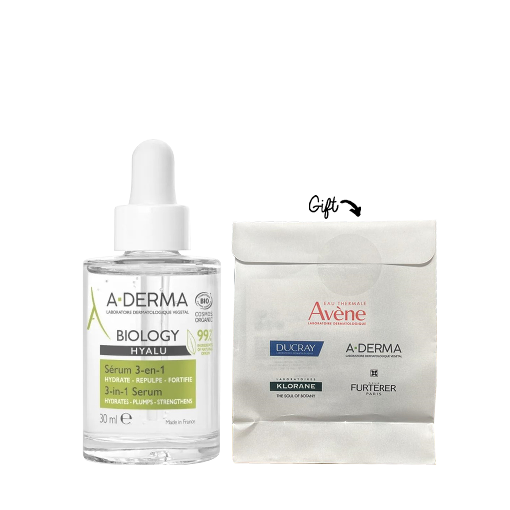 Aderma Biology Hyalu 3 in 1 Serum + Hydrate & Protect Duo Kit