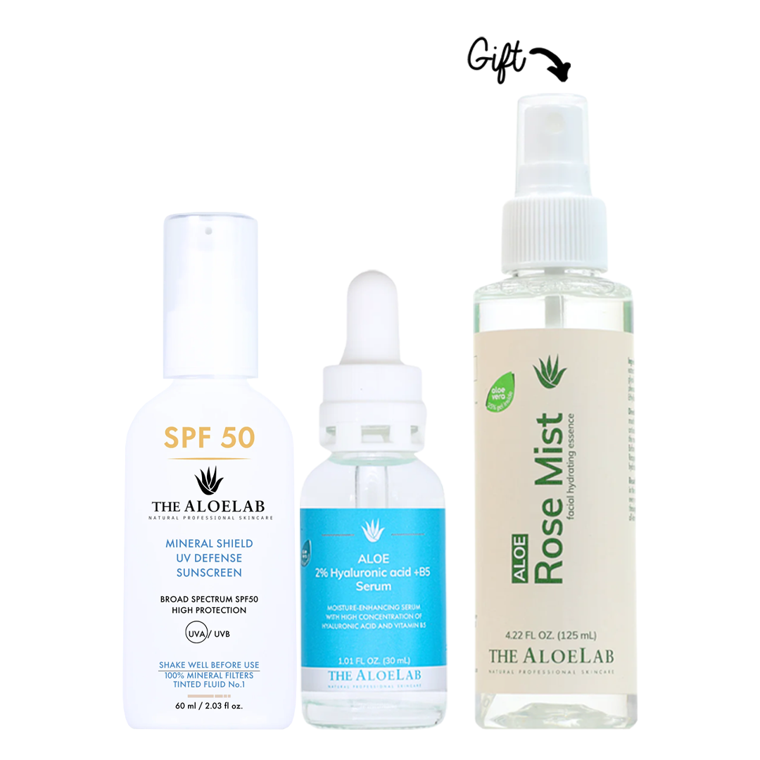 Buy SPF50 Mineral Shield Tint 1 + 2% Hyaluronic Acid + B5 Get FREE Rose Mist