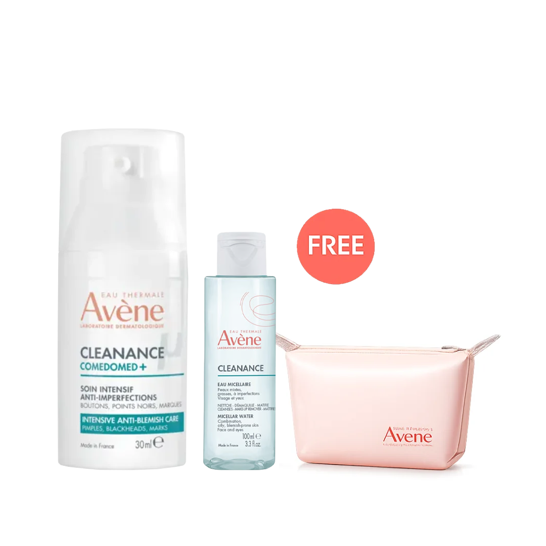 Buy Avène Cleanance Comedomed anti-blemish concentrate 30ml & get a FREE 100ml Cleanance Micellar Water + Pouch