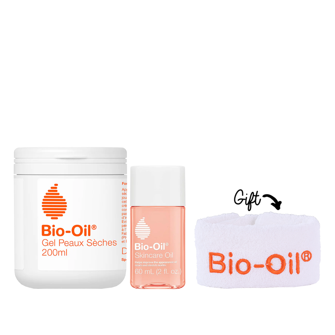 Buy Bio-oil Dry Skin Gel 200ml + Bio-oil Skin Care oil 60ml  get Bio-oil branded towels