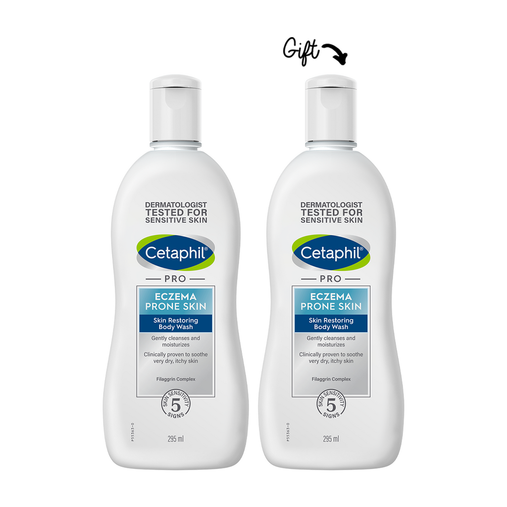 Buy 1 get 1: CetaphilPRO Eczema-Prone Skin Restoring Body Wash - 295ml