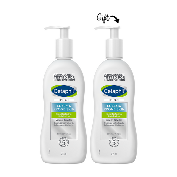 Buy 1 get 1: Cetaphil PRO Eczema-Prone Skin Restoring Moisturizer - 295ml