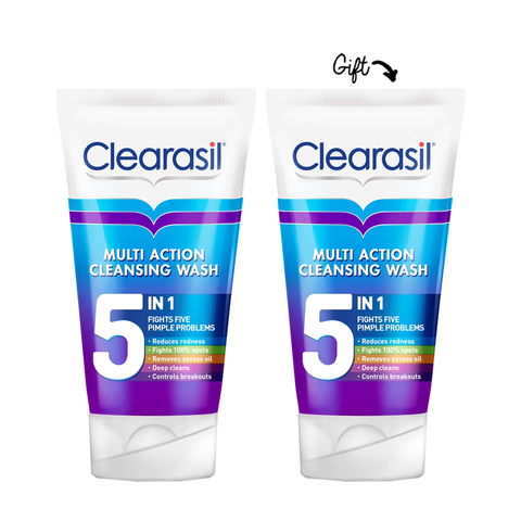 BUY 1 GET 1: Clearasil MultiAction 5 in 1 Wash 150ML