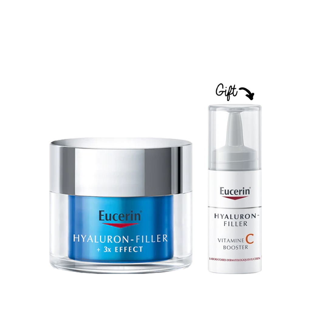 Hyaluron-Filler Moisture Booster Night 50 ml +  Hyaluron-Filler Vitamin C Booster 1 vial 8ml (Gift)