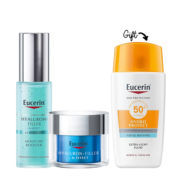BUY Hyaluron-Filler Moisture Booster+ Hyaluron-Filler Moisture Booster Night Get Hydro Protect Ultra Light Fluid SPF 50+ GIFT