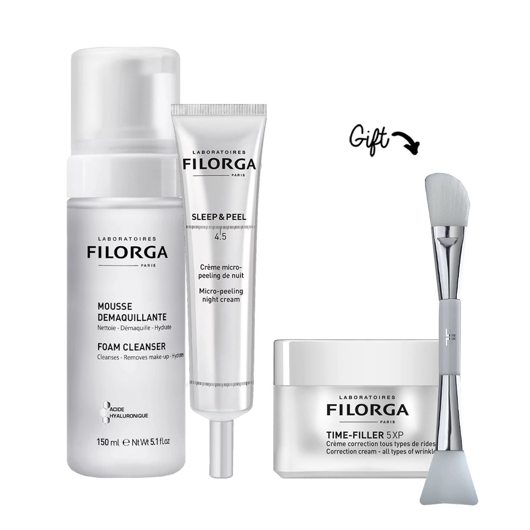 BUY Sleep & Peel 4.5 cream + Foam Cleanser GET Time-Filler 5XP Cream + Silicone Brush Fore Free
