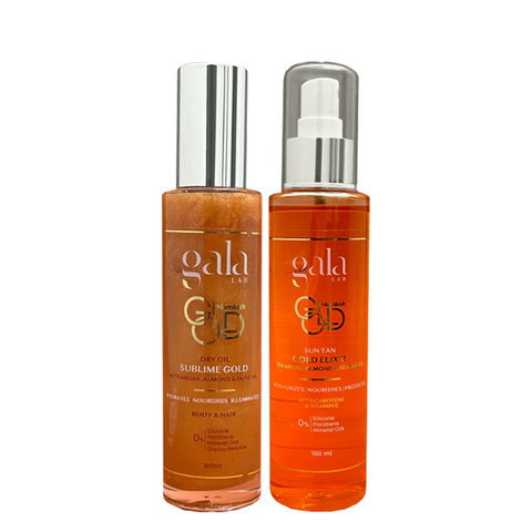 Sun Tan Gold Elixir + Glittery Dry Oil Sublime Gold