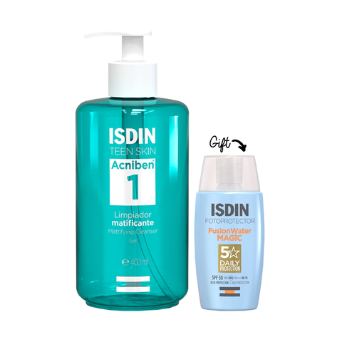 Acniben Facial Cleanser + Fusion water sunscreen travel size 2ml GIFT