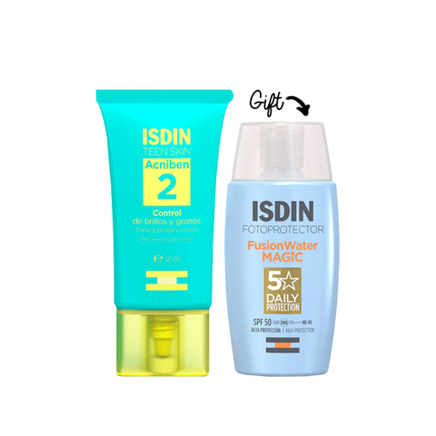 Acniben Shine & Pimples Control 40Ml + Fusion water sunscreen 10ml (Gift)