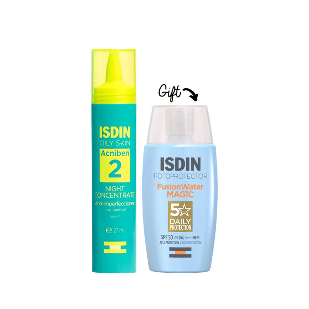 Acniben Anti-Blemish Night Concentrate  27Ml + Travel Size Fusion Water 2ml (Gift)