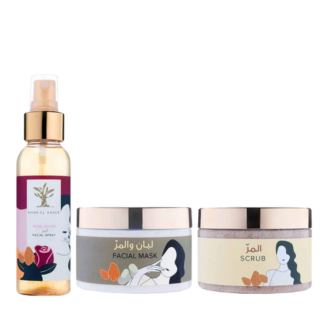 10% OFF Khan Al Kaser Myrrh Facial Toner + Facial Scrub + Facial Mask