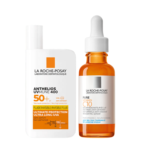 25% OFF: Anthelios UV Mune 400 Invisible Sunscreen SPF50+ 50ml + Pure Vitamin C 10 Serum