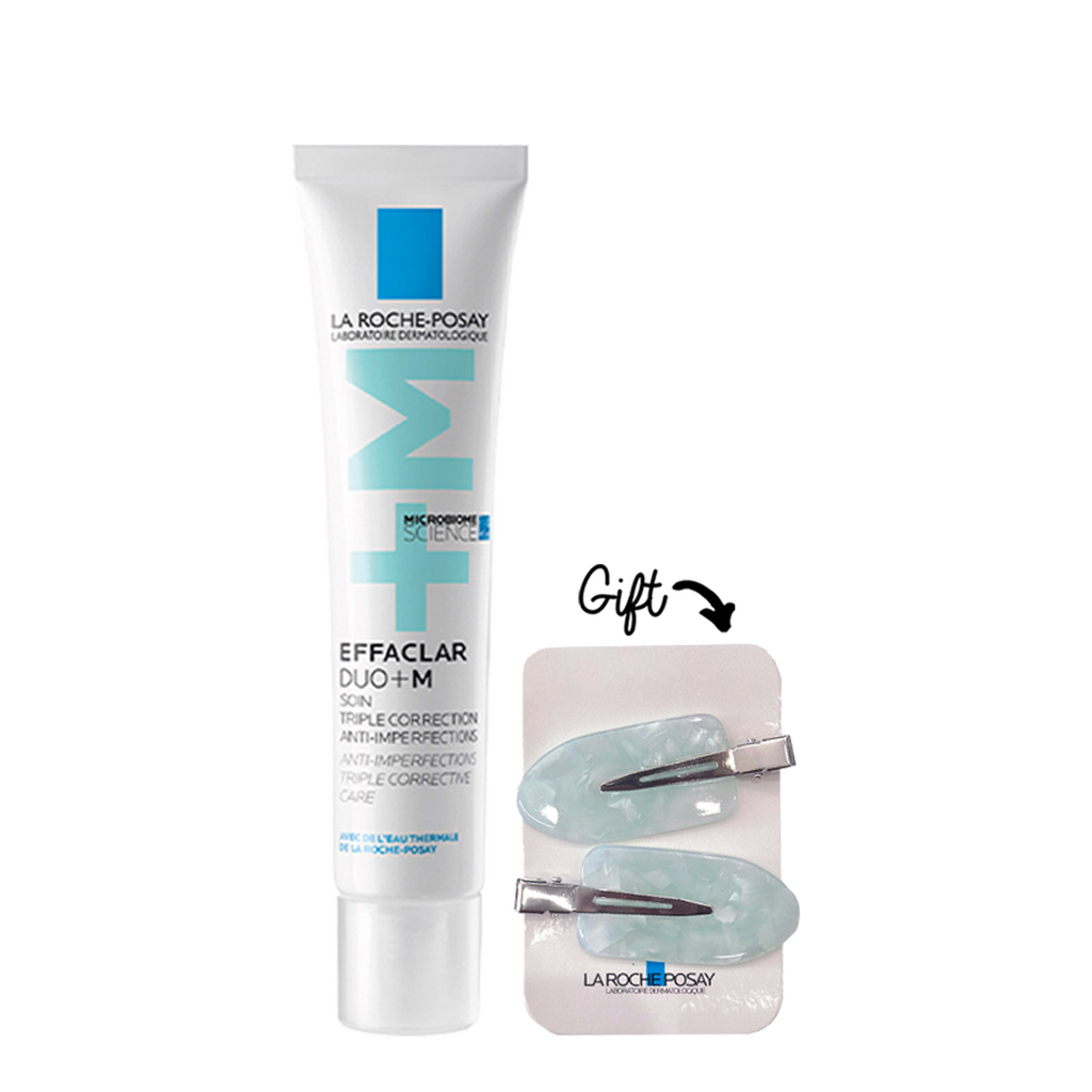 EFFACLAR DUO+M 40ml for Acne Prone Skin + Hair Clips Gift