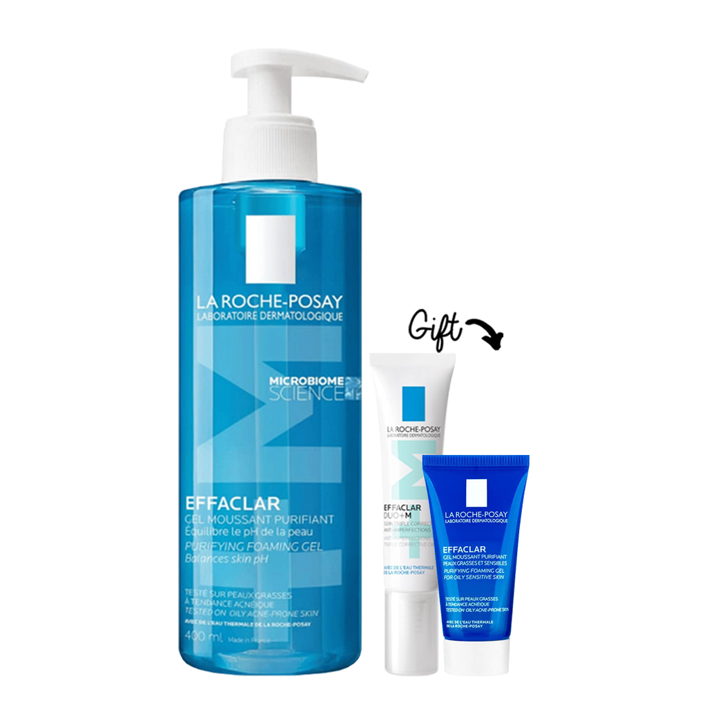 With every purchase Effaclar Gel 400 ml - receive 1 Effaclar Duo+ 15 ml & Gel 15 ml Effaclar Gel