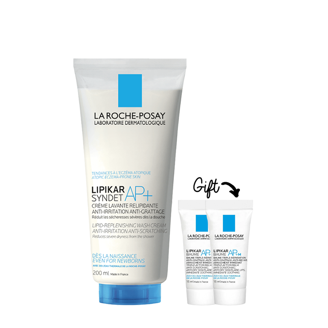 lipikar syndet 200ml + lipikar bm 15ml x 2 (Gift)