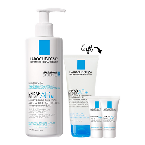 With Every Purchase of Lipikar Baume 400 ML Get LipikarBalm 2*15 ML + Lipikar Syndet 100 ML